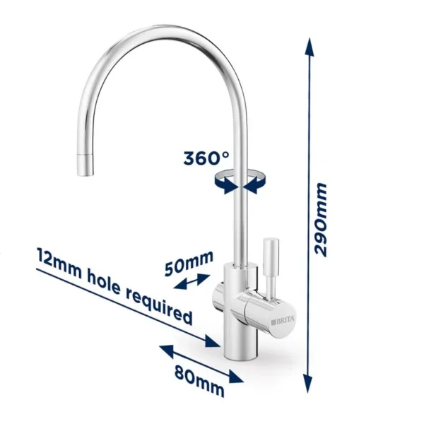 BRITA MyPure P1 Undersink Water Filtration Tap System – Installation Included - Image 3